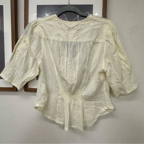 NWT Free People Laurie Embroidered Blouse S - Picture 6 of 9